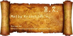 Mally Krisztián névjegykártya